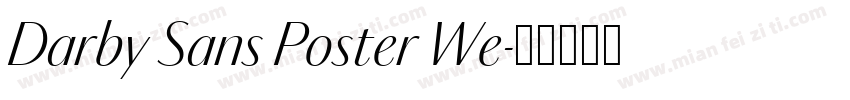 Darby Sans Poster We字体转换